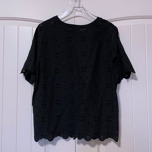 Who What Wear Eyelet Top | Large